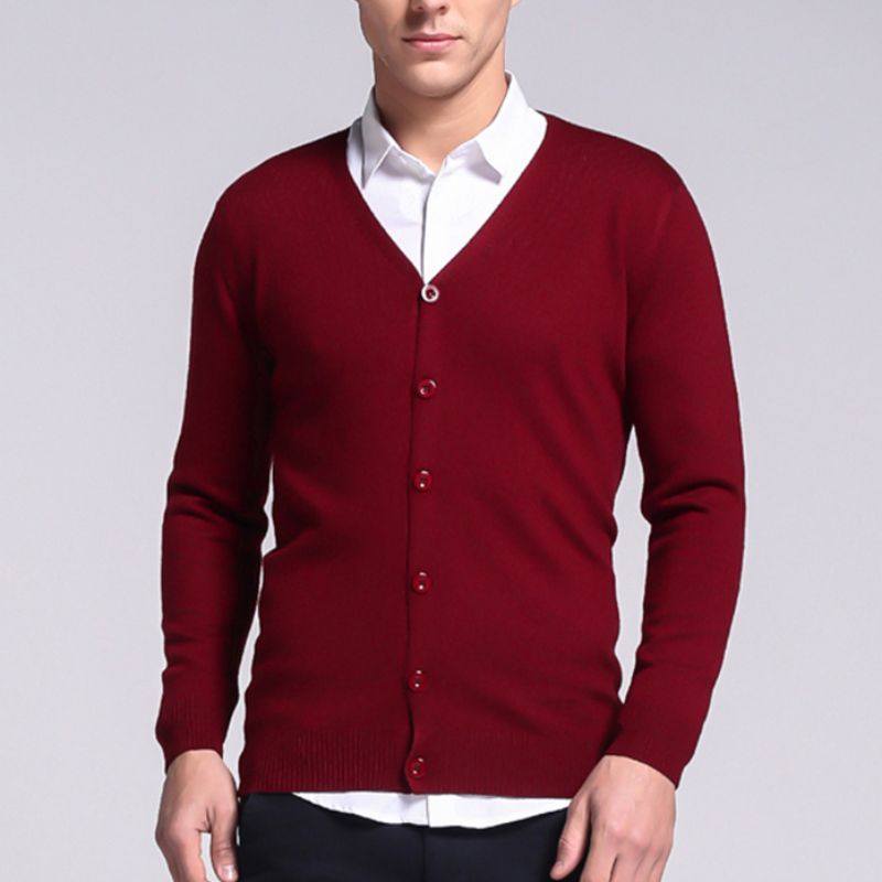 Florence- Classic Cardigan with Button Placket for Men