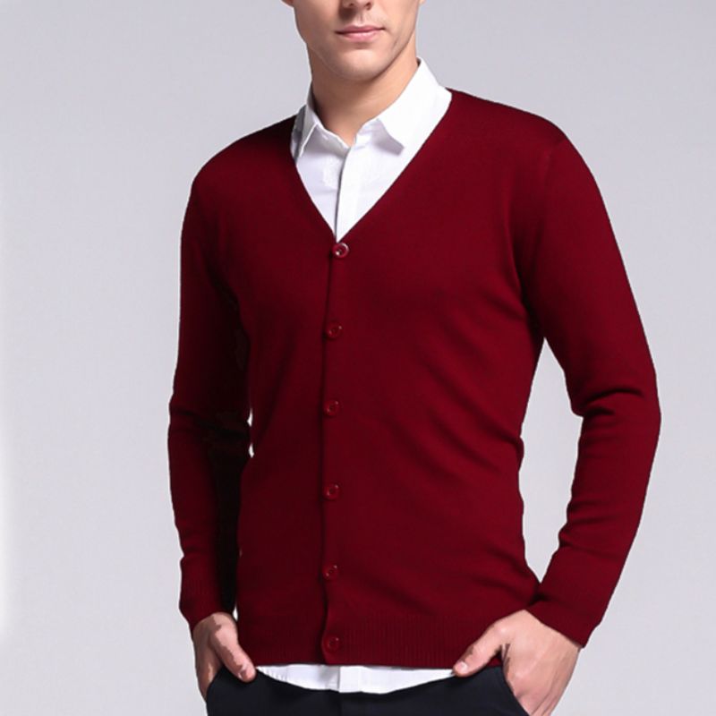 Florence- Classic Cardigan with Button Placket for Men