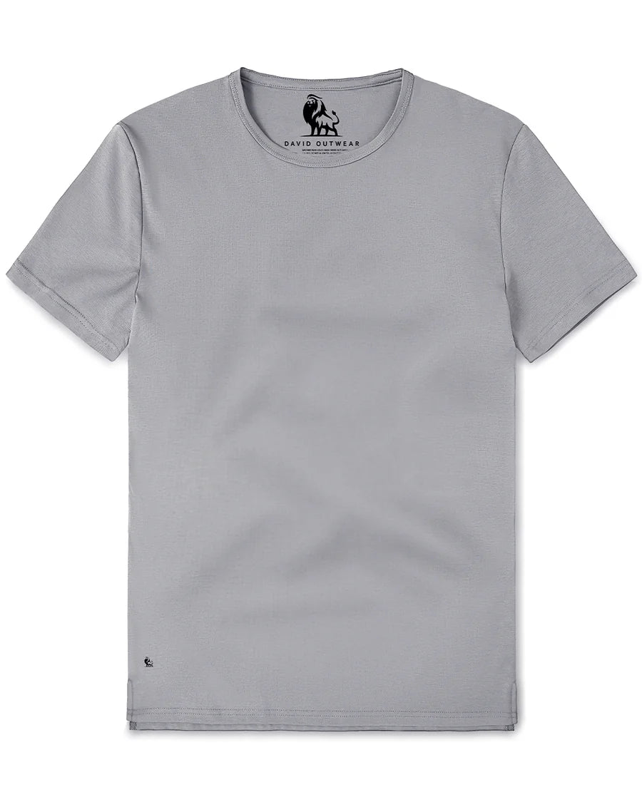 Petro - Stylish Crew Split-Hem Tee For the Perfect Casual Look