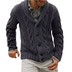 Nodari - Elegant Classic Cardigan with a Stylish Shawl Collar