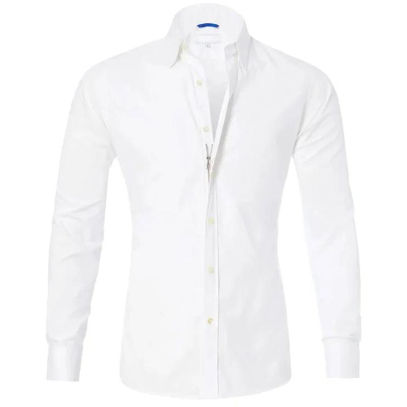 Novaro - Timeless and Elegant Wrinkle-Free Zipper Shirt for Men