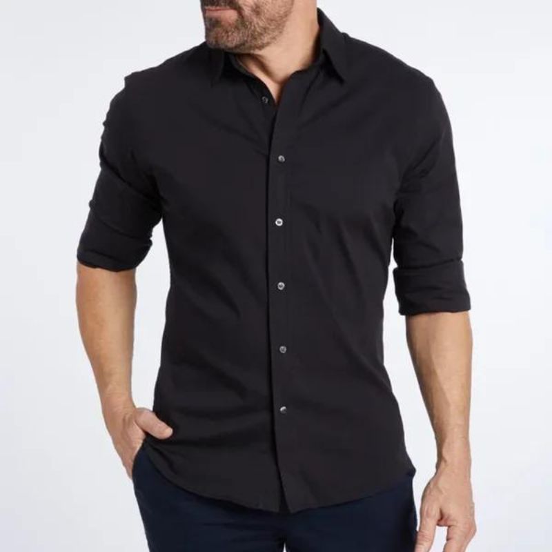 Novaro - Timeless and Elegant Wrinkle-Free Zipper Shirt for Men