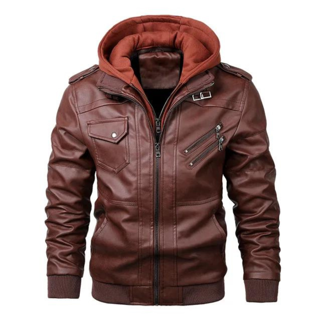 Astic - Modern Casual Men's Warm Leather Jacket