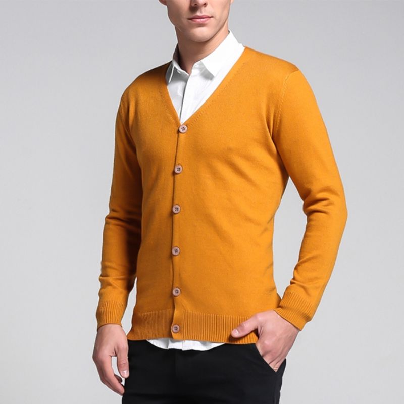 Florence- Classic Cardigan with Button Placket for Men