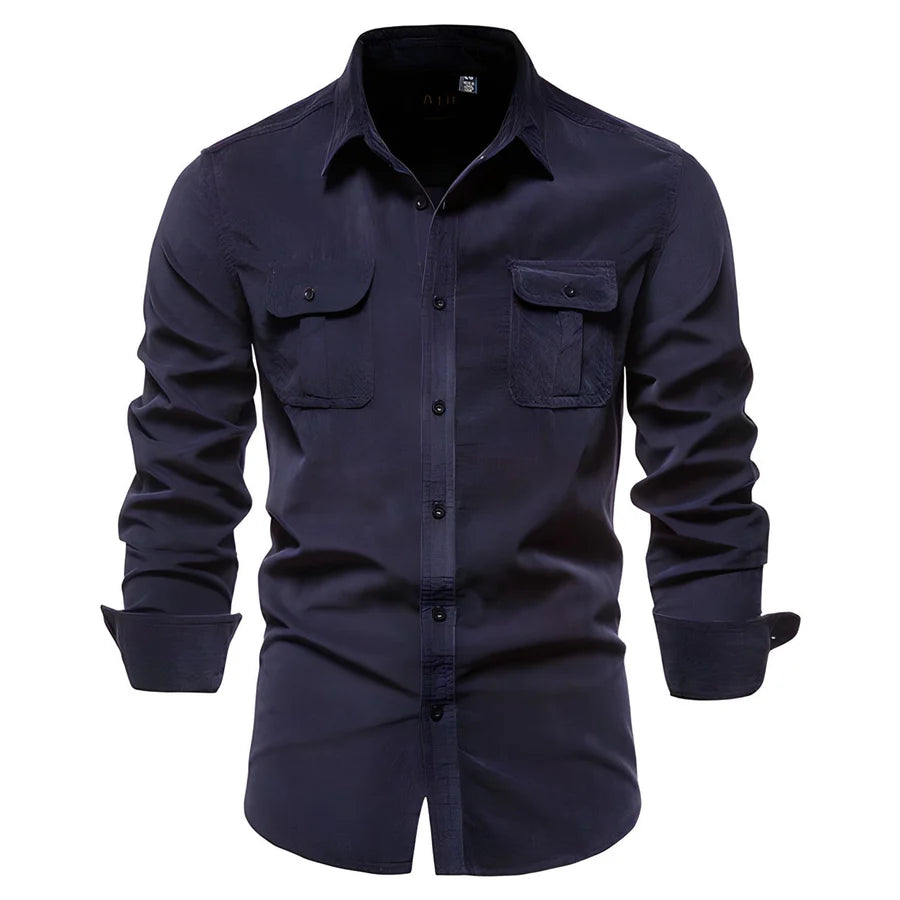 Oval - Stylish Elegant Fit Long Sleeve Shirt for Men