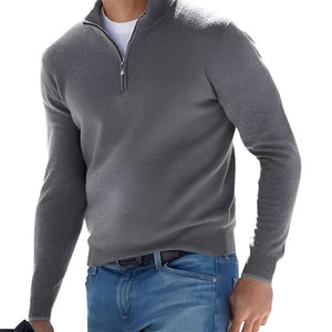 UrbanFlex - Men's Modern Casual Zip-Front Sweater