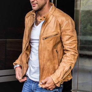 Carton - Sophisticated Leather Jacket for the Stylish Man