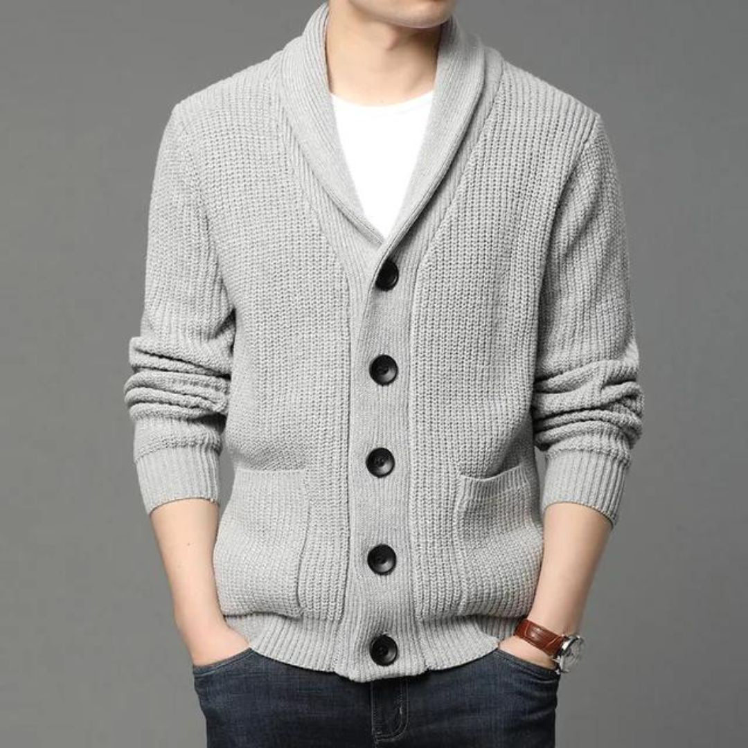 Lucero  - Luxury Knitted Wool Blend Zipper Pullover for Men