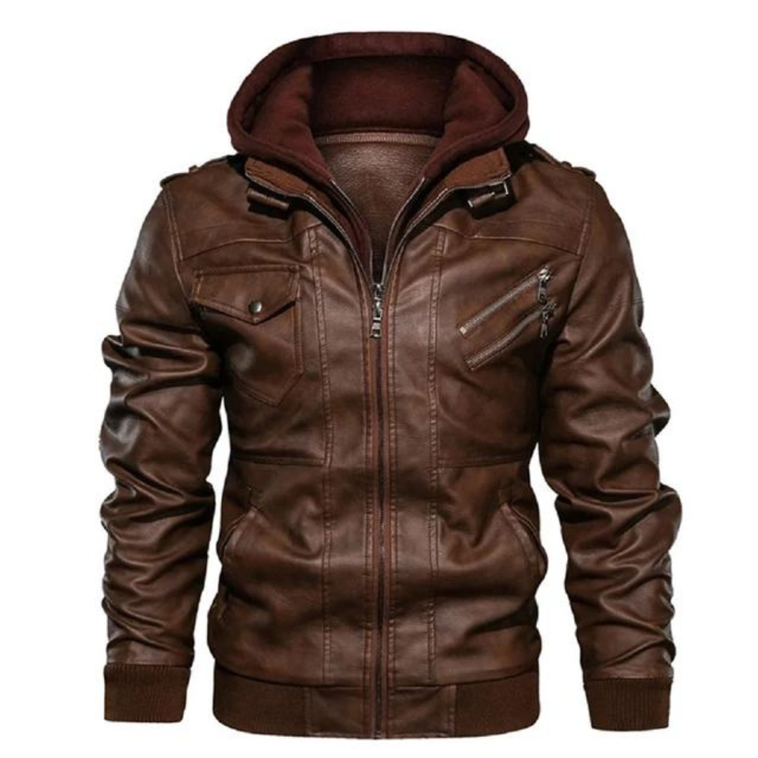 Astic - Modern Casual Men's Warm Leather Jacket