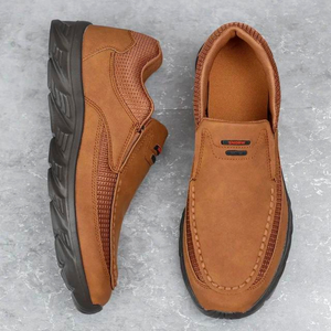 Maxon - Leather Comfortable Flat Slip-on Shoes for Men