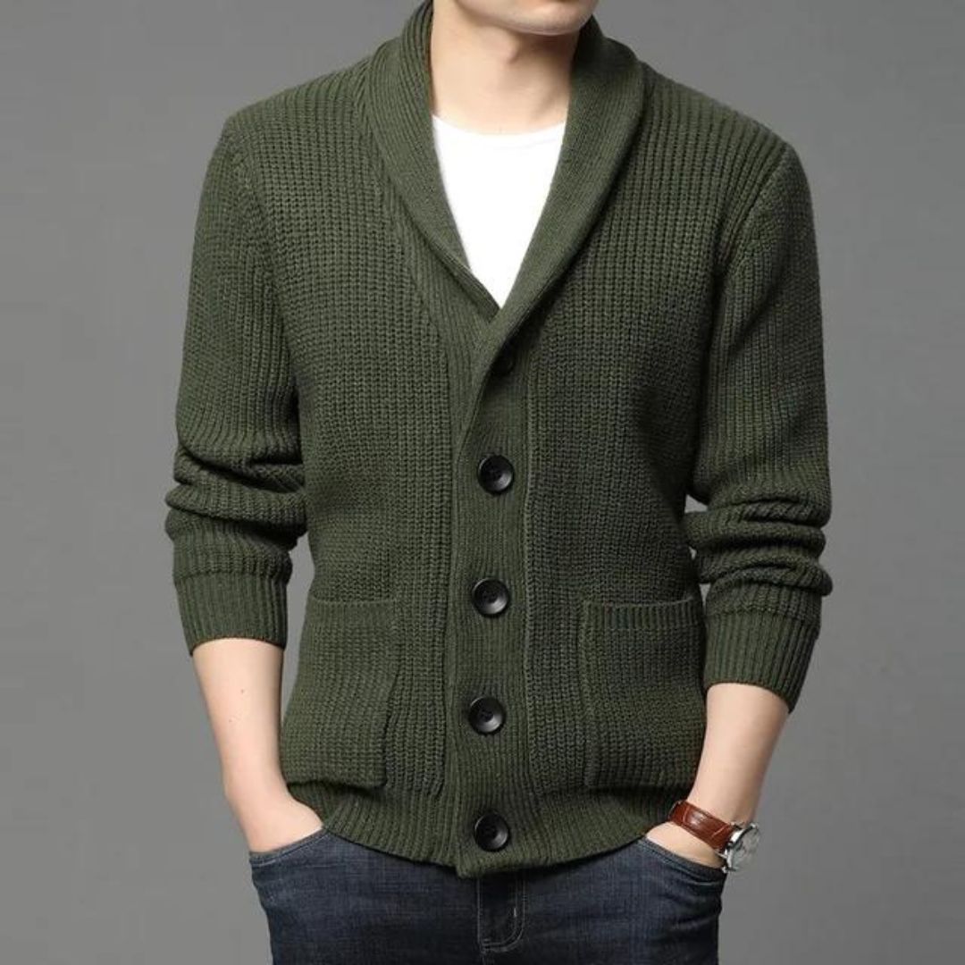 Lucero  - Luxury Knitted Wool Blend Zipper Pullover for Men