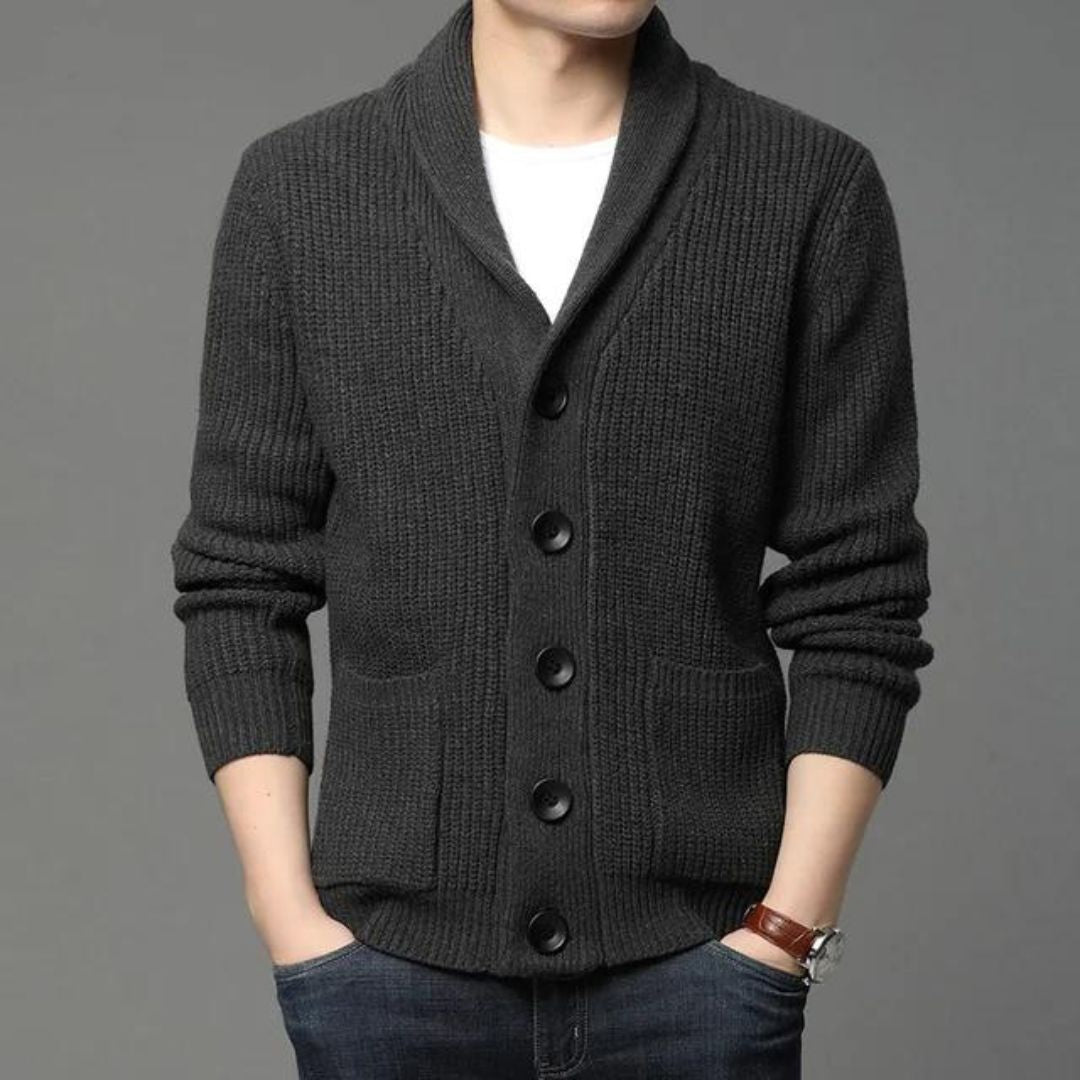 Lucero  - Luxury Knitted Wool Blend Zipper Pullover for Men