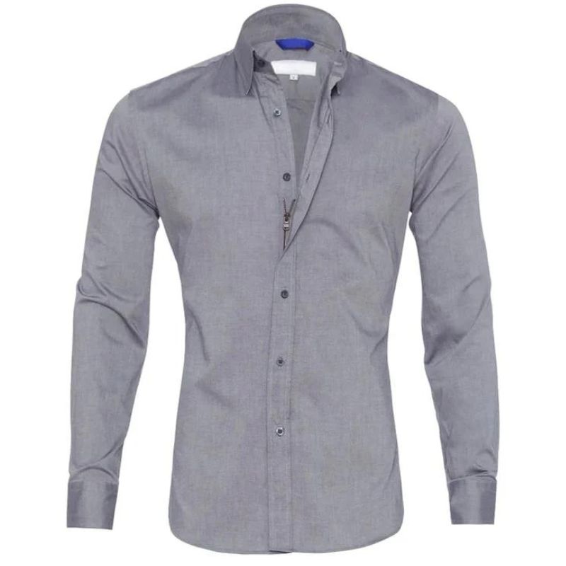 Novaro - Timeless and Elegant Wrinkle-Free Zipper Shirt for Men