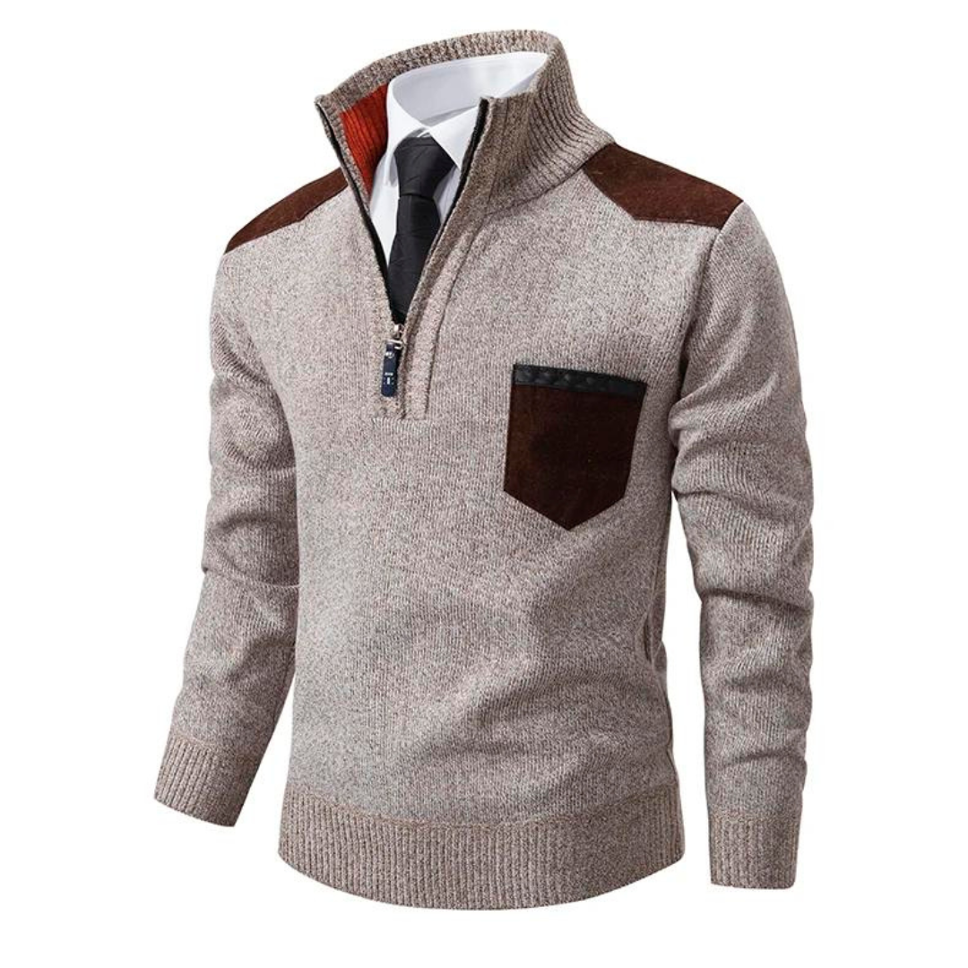 Enjy - Warm Casual Half-Zip Fall Sweater for Men