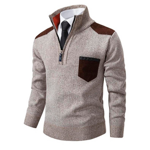 Enjy - Warm Casual Half-Zip Fall Sweater for Men