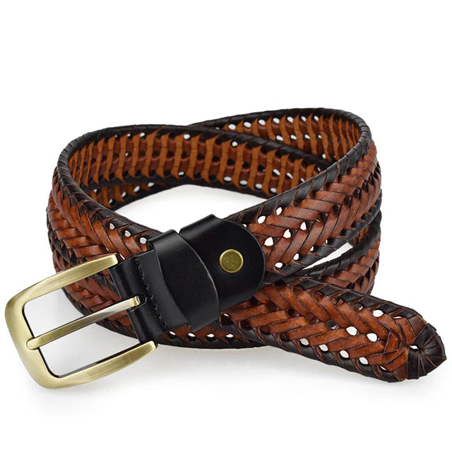 Bram - Timeless Braided Leather Belt for a Classic Look