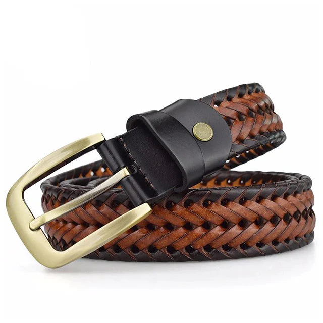 Bram - Timeless Braided Leather Belt for a Classic Look