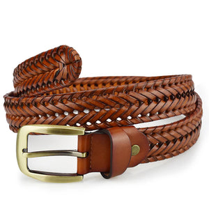 Bram - Timeless Braided Leather Belt for a Classic Look