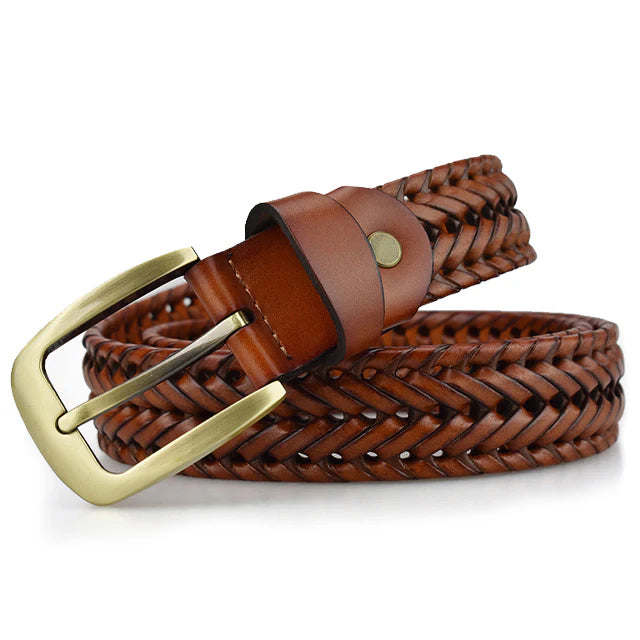 Bram - Timeless Braided Leather Belt for a Classic Look