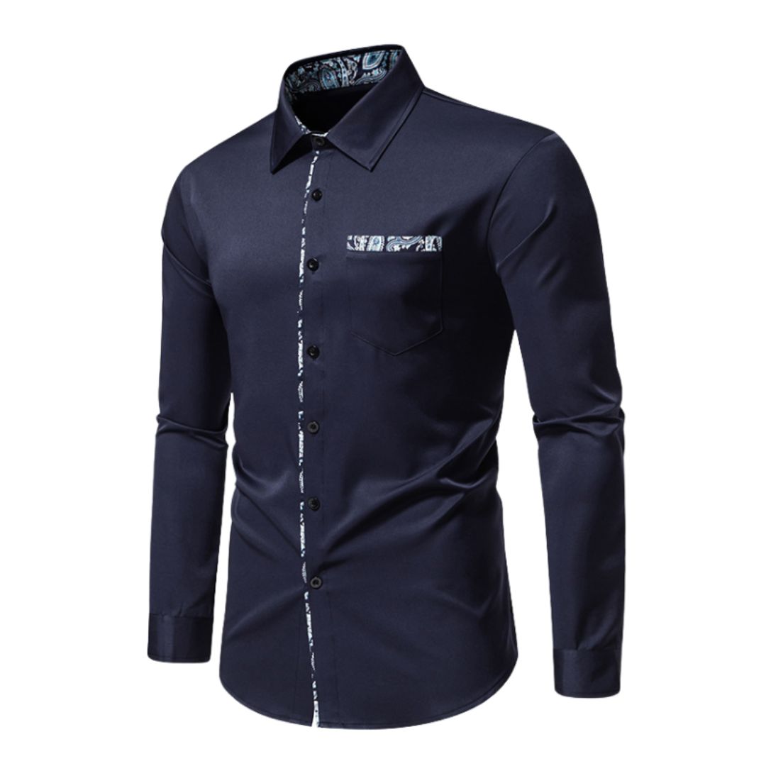 Dean - Elegant Fit Blue Vibe Shirt for Men