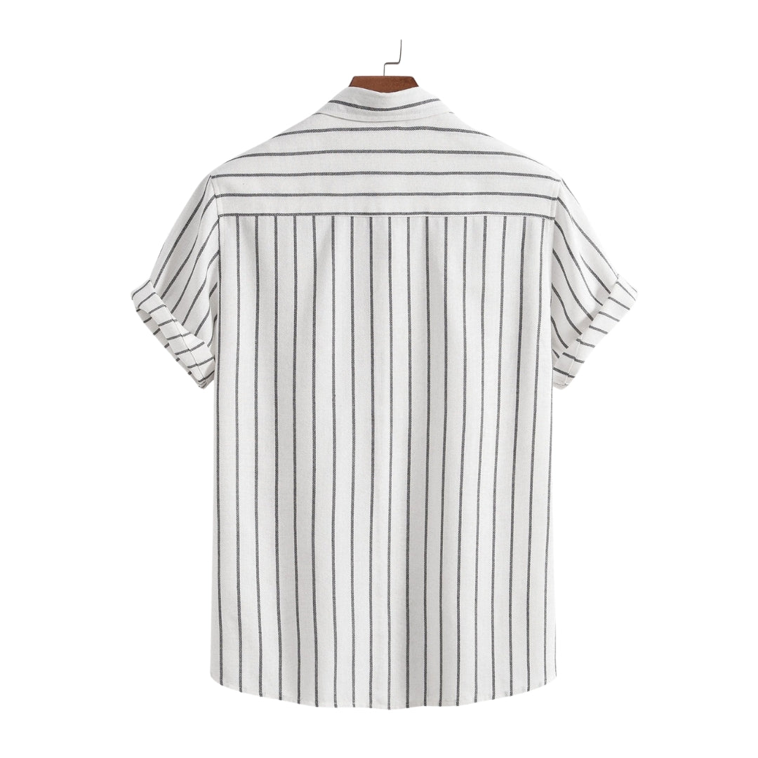 Douglas - Modern Stylish Striped Button Up Shirt & Linen Pants for Men