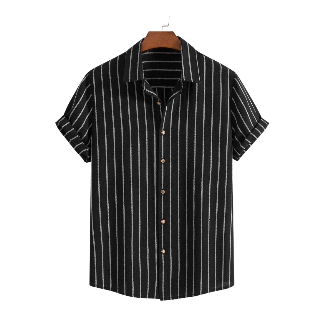 Douglas - Modern Stylish Striped Button Up Shirt & Linen Pants for Men