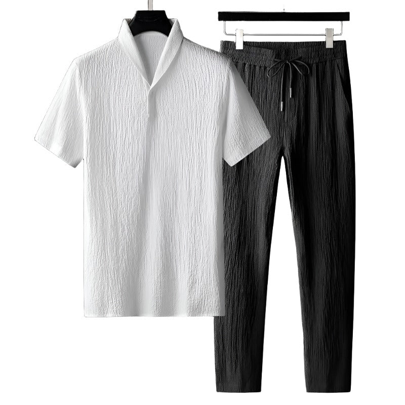 Elvis - Modern Cotton Polo & Pants Suit for Men