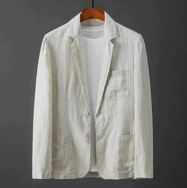 Eric - Modern Timeless Linen Wedding Blazer for Men