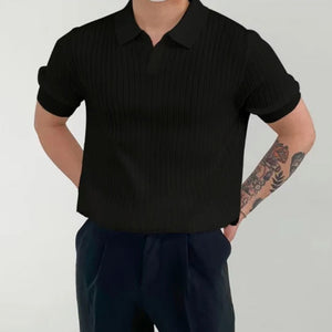 Florence - Ribbed Cotton Polo for Men