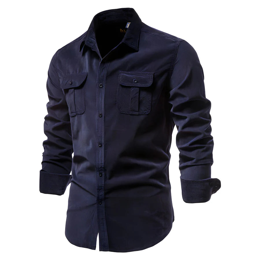 Oval - Stylish Elegant Fit Long Sleeve Shirt for Men