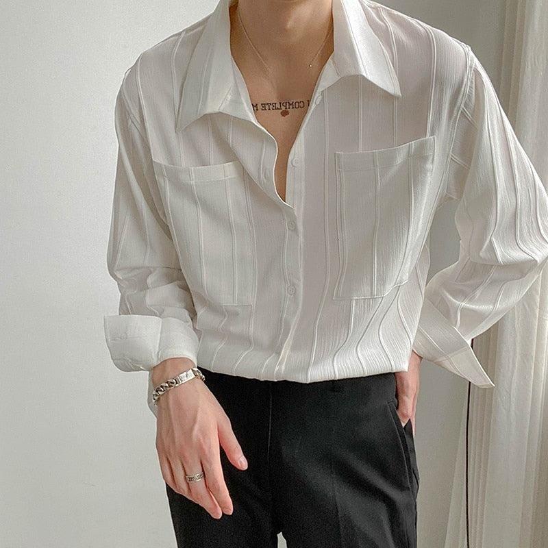 Hort - Modern Stylish Ribbed Shirt for Men