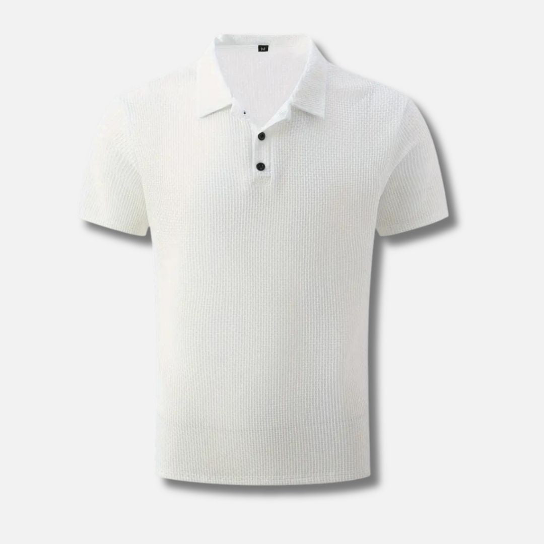 Lawrence - Stylish Breathable Waffle Summer Polo for Men