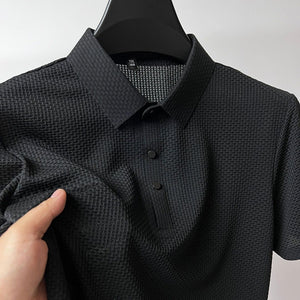 Lawrence - Stylish Breathable Waffle Summer Polo for Men