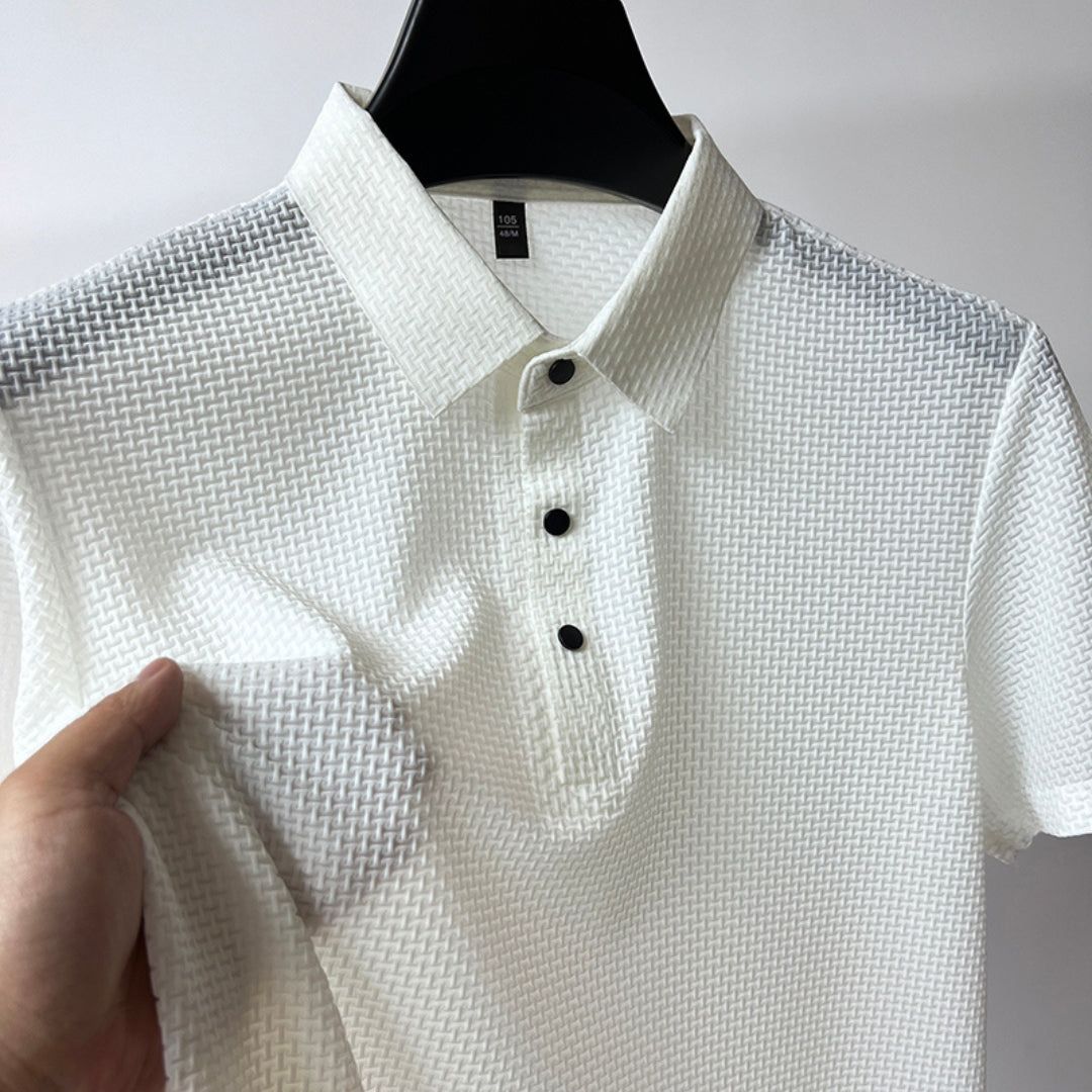 Lawrence - Stylish Breathable Waffle Summer Polo for Men