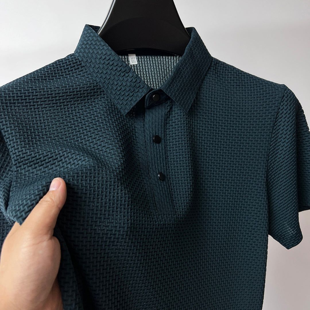 Lawrence - Stylish Breathable Waffle Summer Polo for Men