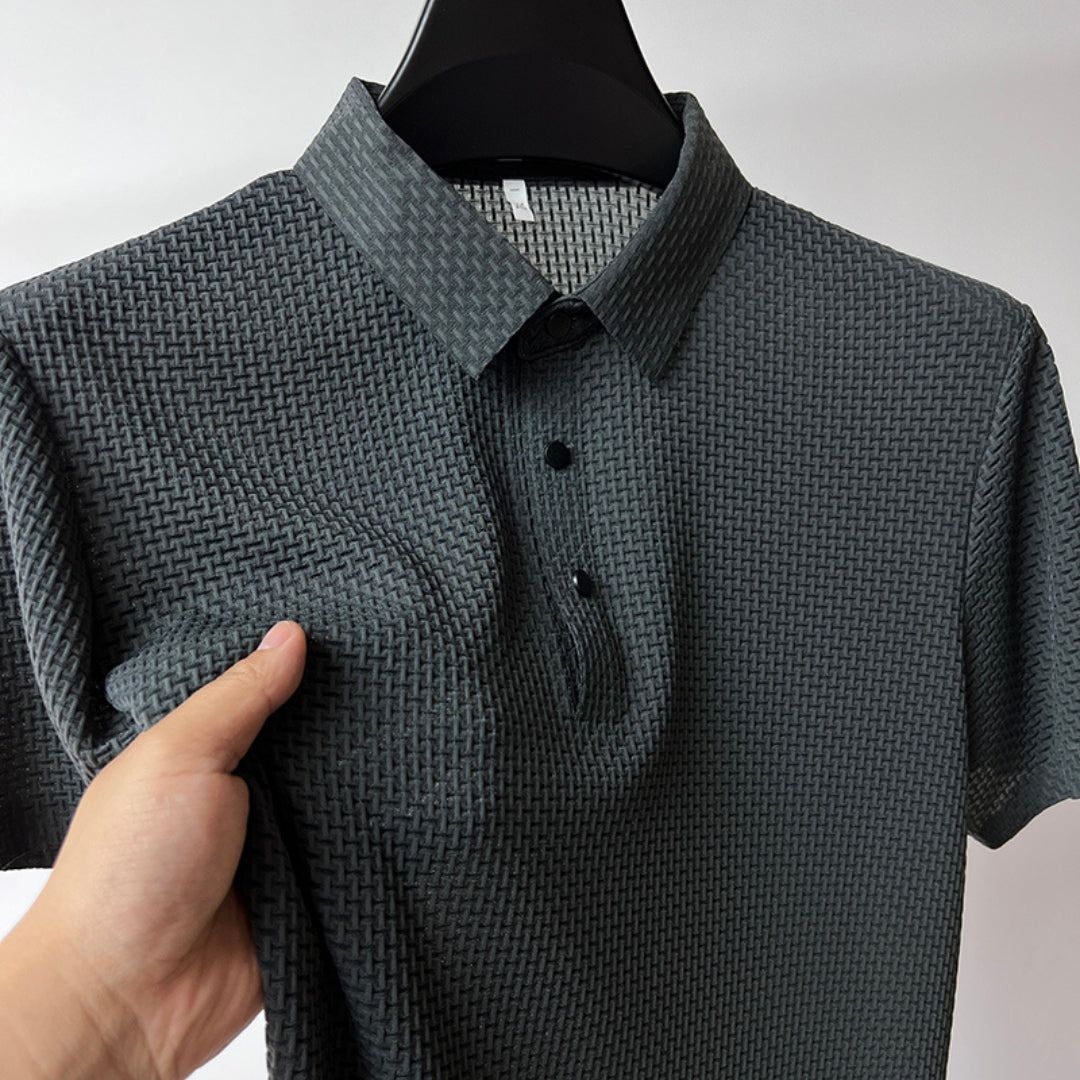 Lawrence - Stylish Breathable Waffle Summer Polo for Men