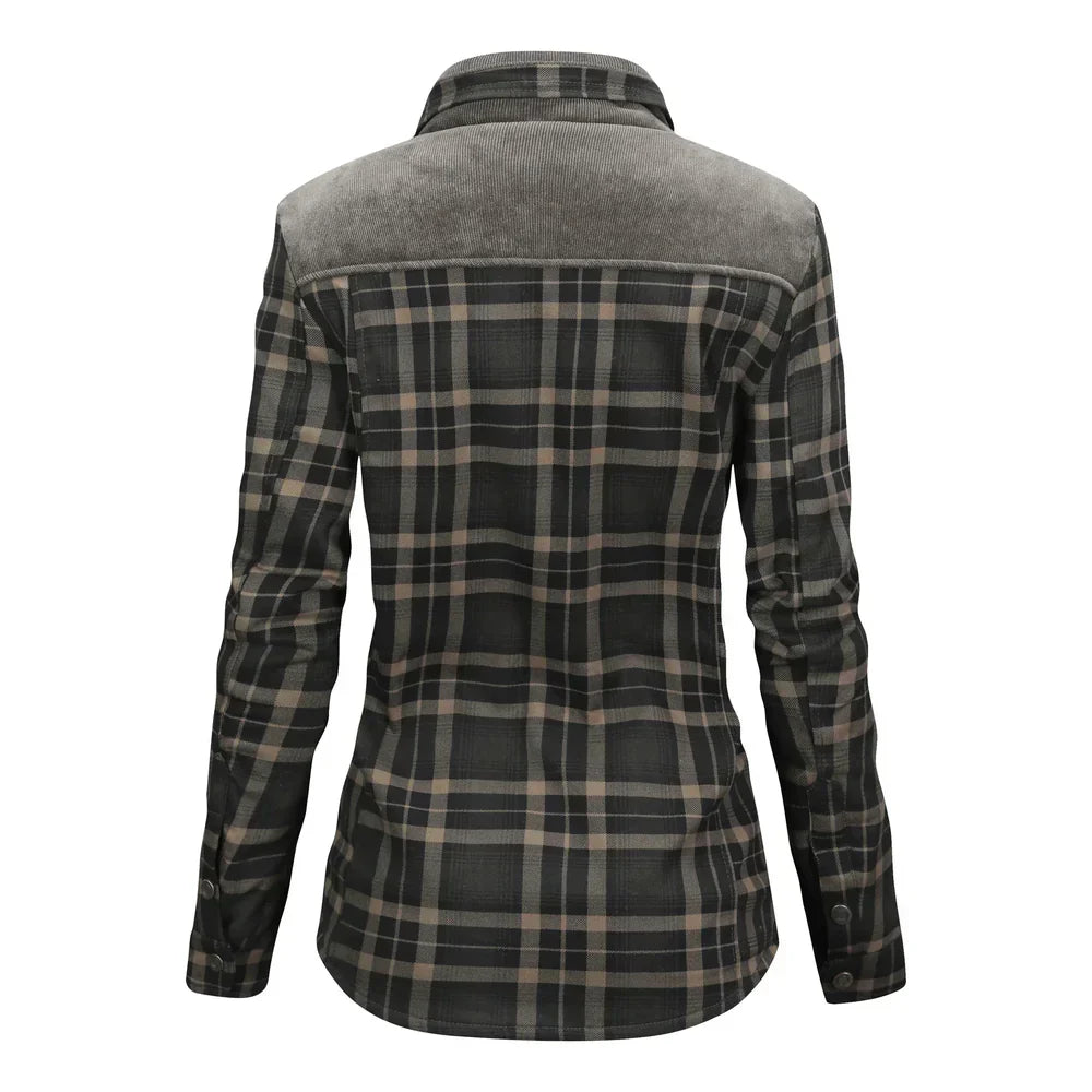 Vivienn - Comfortable Women's Flannel Jacket with Convenient Pockets