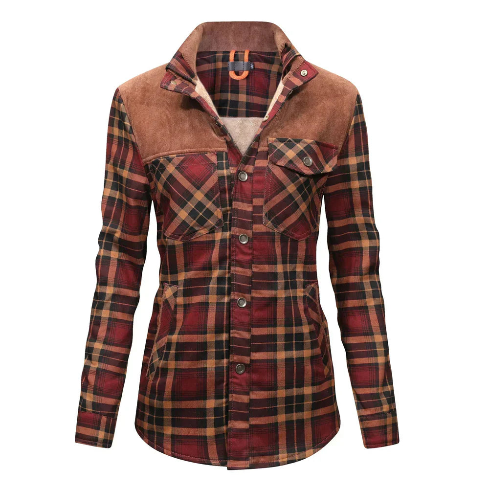 Vivienn - Comfortable Women's Flannel Jacket with Convenient Pockets