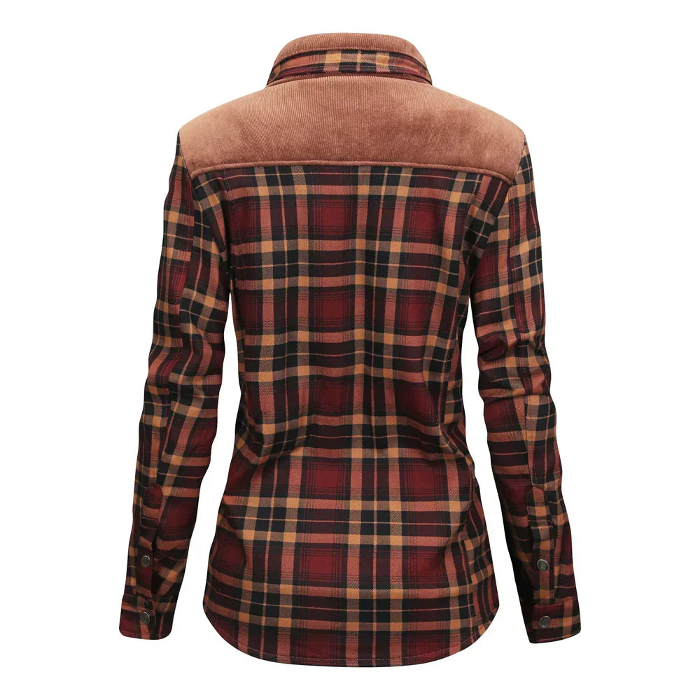 Vivienn - Comfortable Women's Flannel Jacket with Convenient Pockets