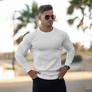 Mateo - Knitted Round Neck Slim Fit Sweater for Men