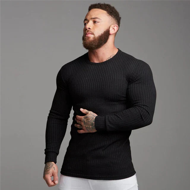 Mateo - Knitted Round Neck Slim Fit Sweater for Men