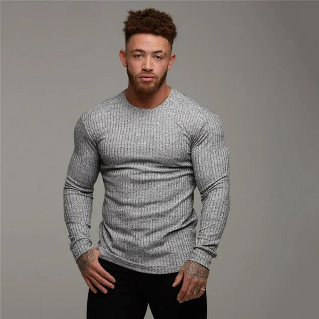 Mateo - Knitted Round Neck Slim Fit Sweater for Men