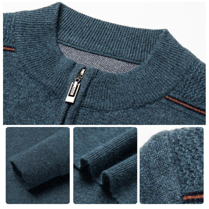 Rider - Classic Half Zip Cashmere Polo Sweater for Men