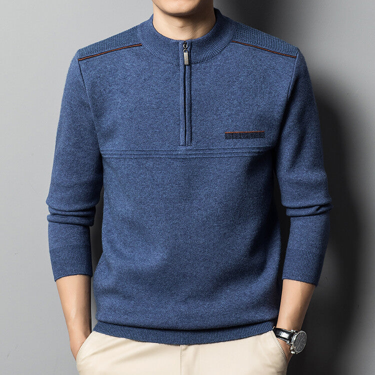 Rider - Classic Half Zip Cashmere Polo Sweater for Men