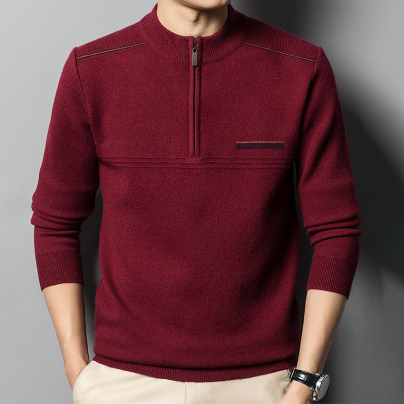 Rider - Classic Half Zip Cashmere Polo Sweater for Men