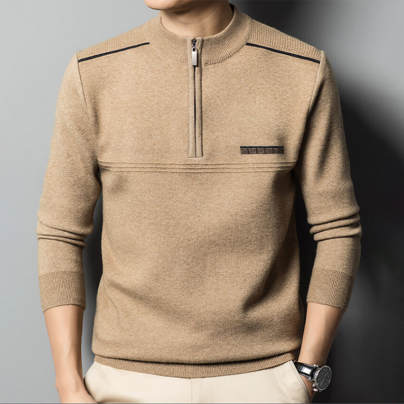 Rider - Classic Half Zip Cashmere Polo Sweater for Men