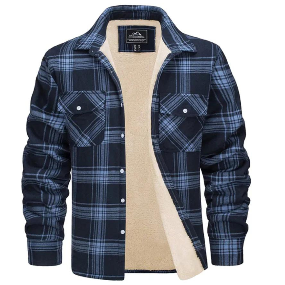 Grant - Casual Fleece-Lined Plaid Jacket for Men