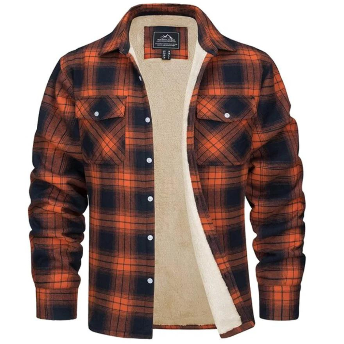 Grant - Casual Fleece-Lined Plaid Jacket for Men