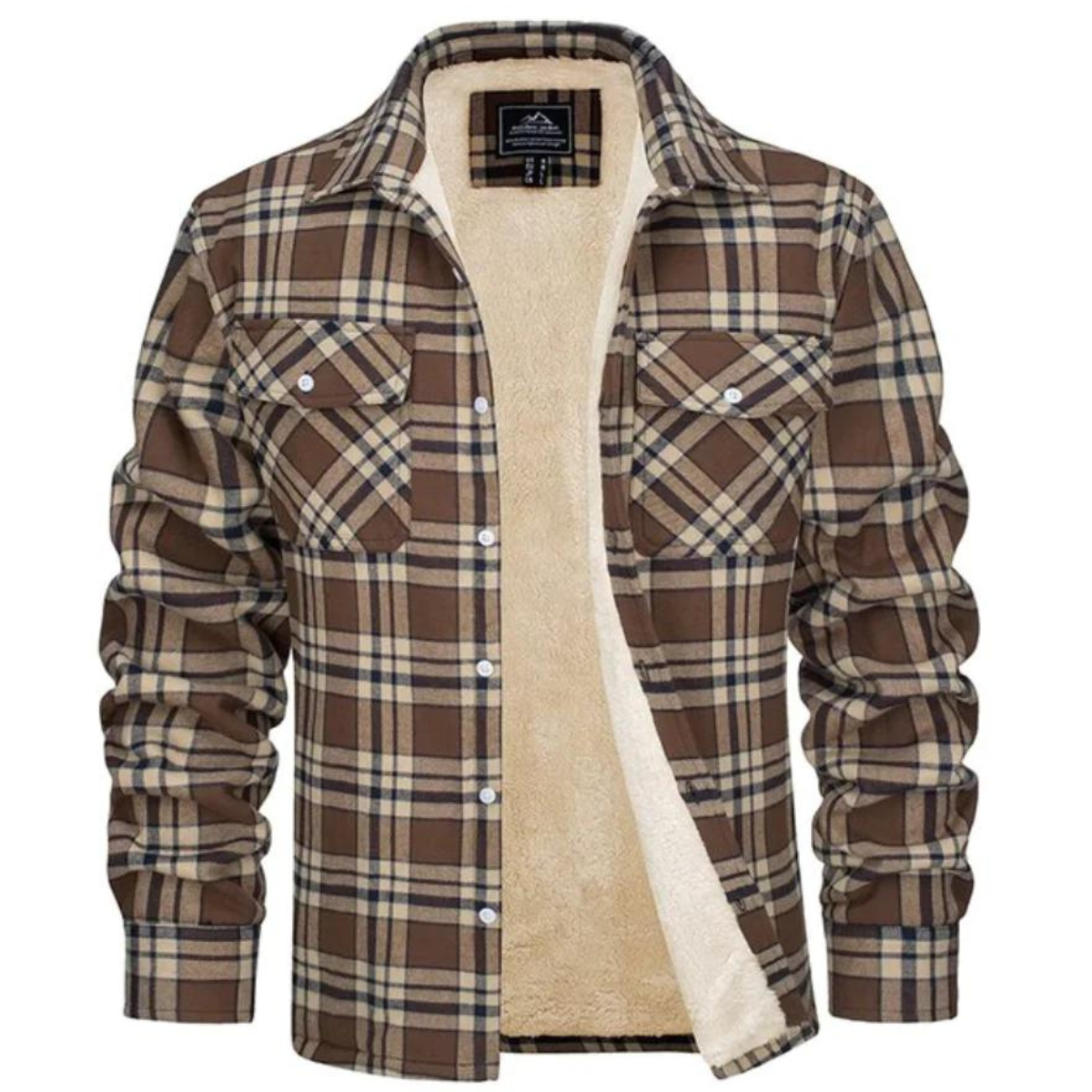 Grant - Casual Fleece-Lined Plaid Jacket for Men