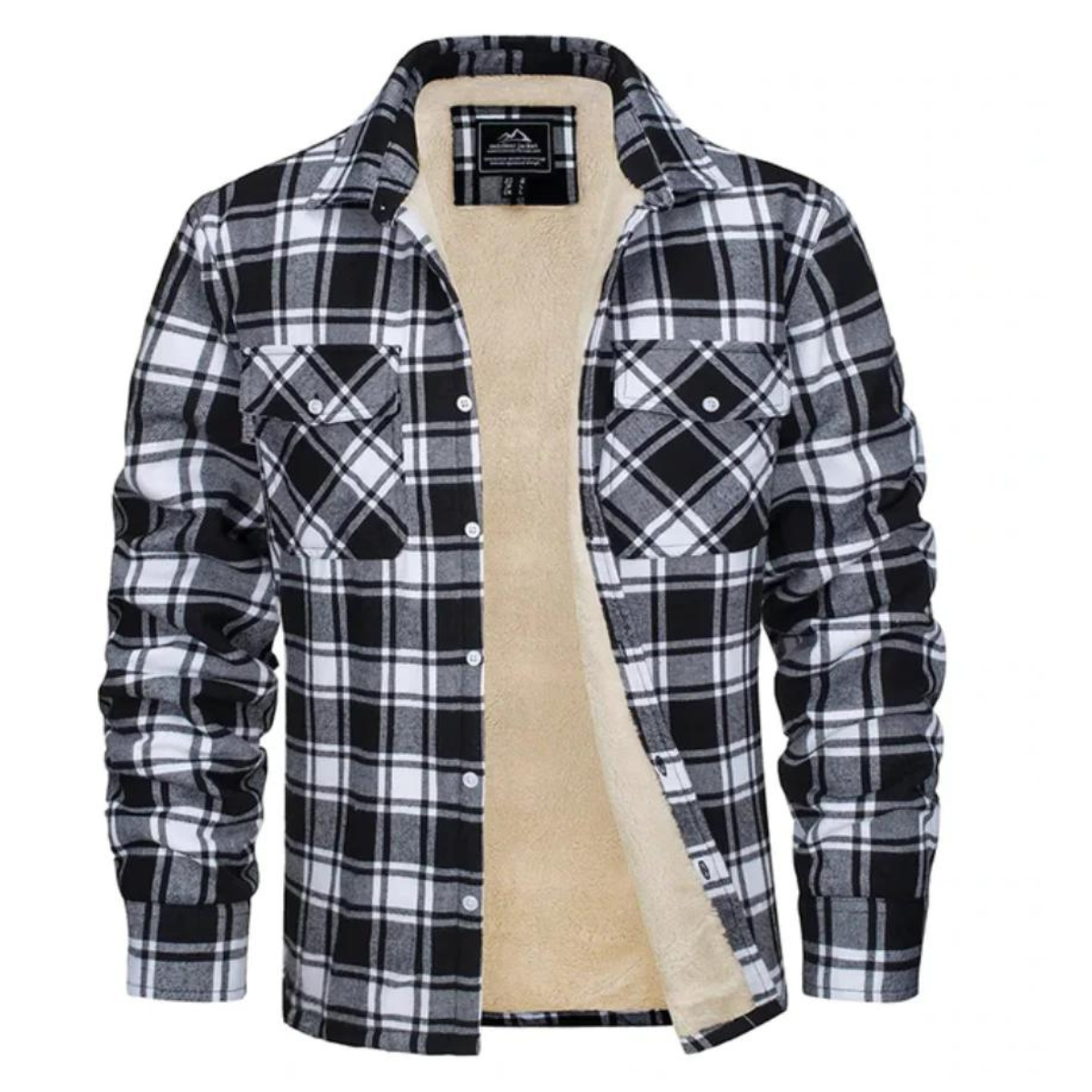 Grant - Casual Fleece-Lined Plaid Jacket for Men